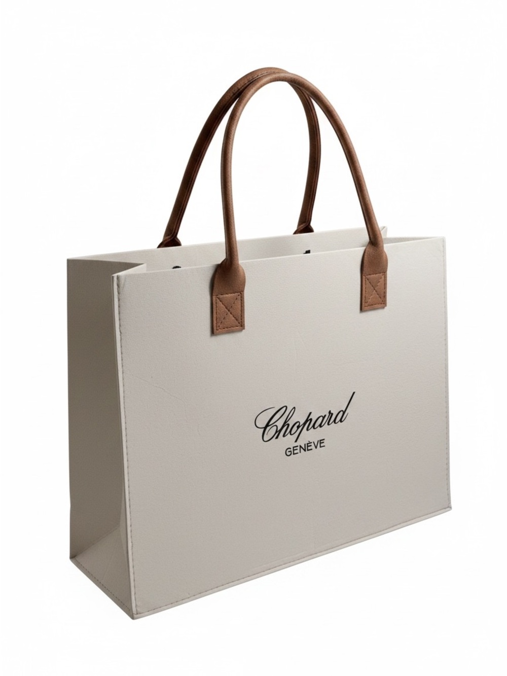 Chopard of Geneve Thick Felt Shopping Tote –Designer Carryall - Off white